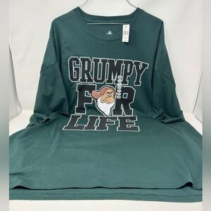 Disney Grumpy For Life Dark Green Tee size 3 XL new with tags